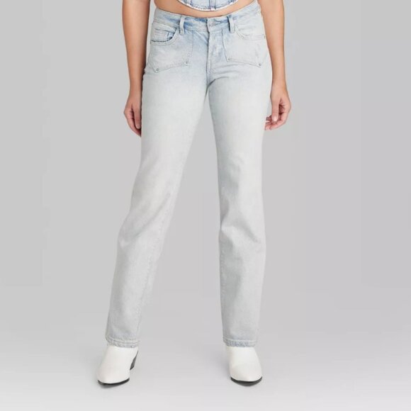 NWT Women's Low-Rise Bootcut Pants - Wild Fable Light Wash - Picture 2 of 3